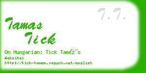 tamas tick business card